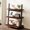 3 Tier, variant on IBF 3-Tier Solid Wood Ladder Bookshelf with Natural Live Edge, Rustic Walnut Storage & Display Leaning Bookcase, Modern Space-Saving Shelf for Living Room, Bedroom, Home Office