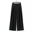 thumbnail image 6 of WREESH Womens Wide Leg Pants Fall and Winter New Pants Design Fashion Long Pants Solid Color Suit Pants Black, 6 of 7