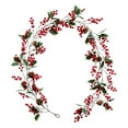 thumbnail image 1 of 1.9M Artificial Rattan Christmas Flower Red Fruit Berry Simulation Reusable Red Fruit Vine with Red Berries for Party Decoration, 1 of 1