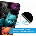 thumbnail image 5 of Compatible with iPhone 11 Case,Pattern Design Hard PC Back Cover Non-Slip Soft TPU Protective Case for iPhone 11 for Women 6.1inch-Colorful Cute Cats, 5 of 5