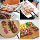 thumbnail image 4 of 5 tenedores telescópicos de acero inoxidable para barbacoa con mangos de plástico de colores, ideales para asar perritos calientes y malvaviscos., 4 of 6