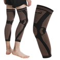 thumbnail image 2 of Sports Knee Brace for Knee Pains, Knee Pad Knee Sleeves Weightlifting Knee Compression Sleeve, Knee Support Knee Wrap black orange XXL, 2 of 4
