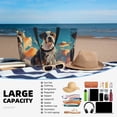 thumbnail image 5 of Pofeuu Colorful Sky Puppy Print Beach Bag,Waterproof Sandproof Beach Tote Bag, Large Capacity Foldable Beach Bags for Women, 5 of 7