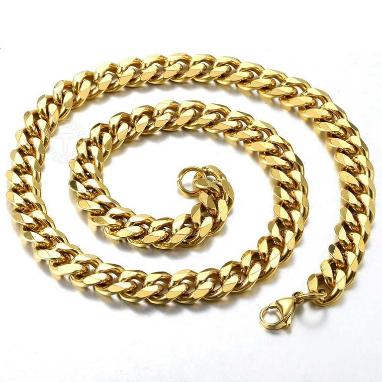 18kt Gold Chain 70cm Barbada Plana