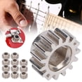 thumbnail image 4 of Guitar Tuners Gears, Iron Tuning Pegs Keys Gear, Portable Easy To Use Light Weight Exquisite Craftsmanship Concert Music Teaching Playing For Guitar Argent 9 Pièces, 4 of 8