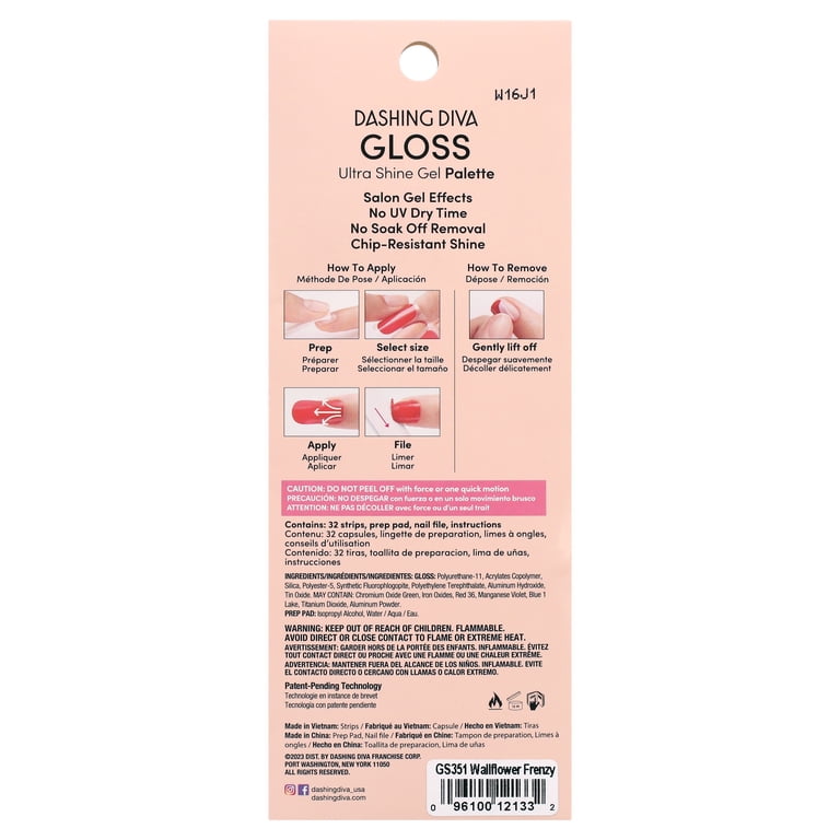 Dashing Diva Gloss Gel Nail Polish Strips, Wallflower Frenzy photo 8