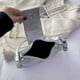 thumbnail image 3 of Bolso Hobo elegante de cuero PU con correa ajustable para mujer Y2K Messenger Bag (plata), 3 of 8