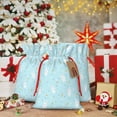 thumbnail image 5 of Fuzoiu Cute Bunny Print Christmas Gift Bag,Burlap Gift Bag with Drawstring Closure & Hang Tag,Perfect for Holidays, Birthdays, and Special Occasions-Small, 5 of 7