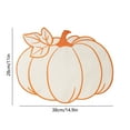 thumbnail image 3 of Heat-Resistant Pumpkin Placemat - Embroidered Table Mat Insulated Dining Protector Holiday Kitchen Decor Washable Fabric Table Setting(Orange), 3 of 6