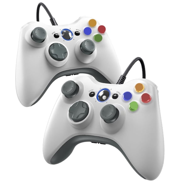 BESTSKY Wired Controller Forxbox360-2 Pack,Compatible Withxbox360/360 S/360 E,With Dual-Vibration,2.5Mm Headphone Jackxbox360 Controller