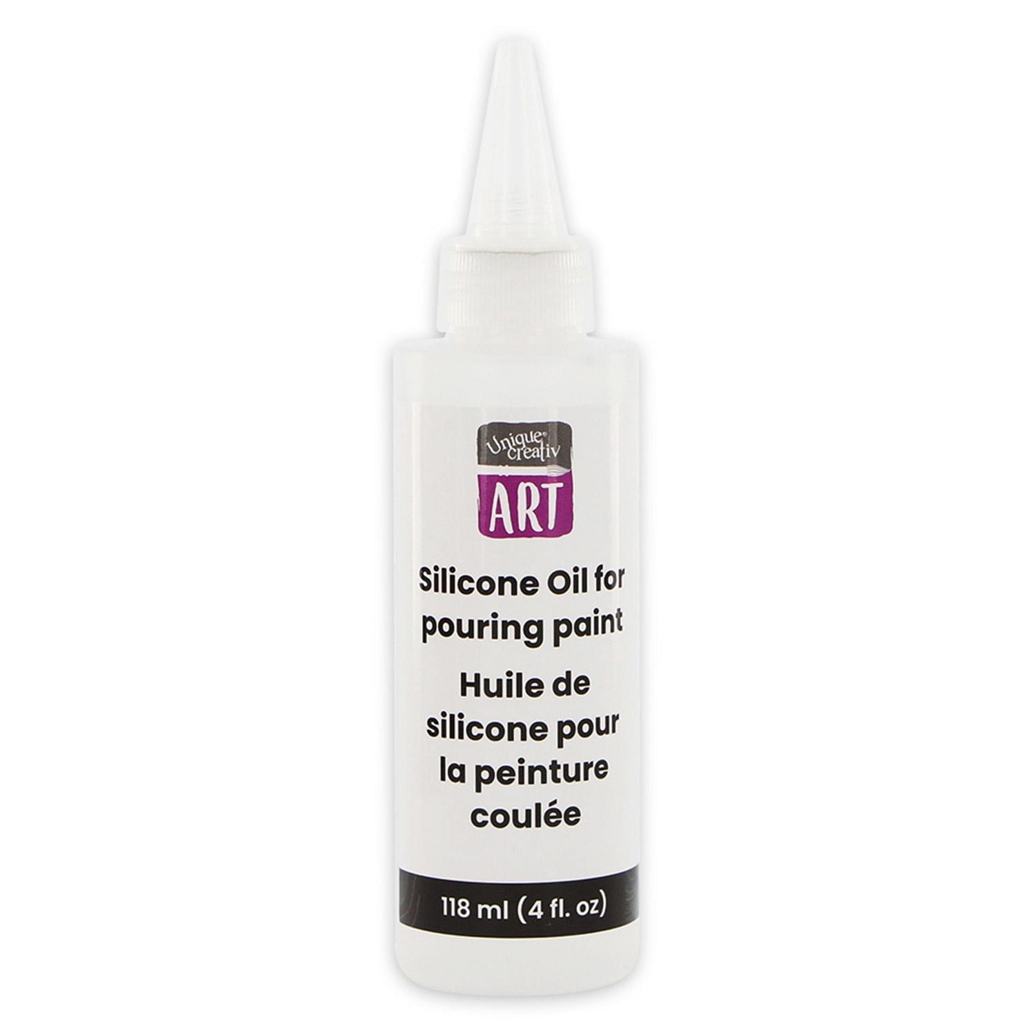 UNIQUE CREATIV ART Silicone Oil — 118 mL (4 fl oz) Additive for Fluid‑Art Cells