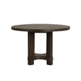 thumbnail image 4 of Benjara Cora 48" Dining Table- Round Rubberwood Frame- Brown Ash Veneer, 4 of 9