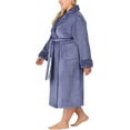 thumbnail image 5 of Carole Hochman Women's Shawl Collar Plush Robe (Indigo Undertone,3X), 5 of 8