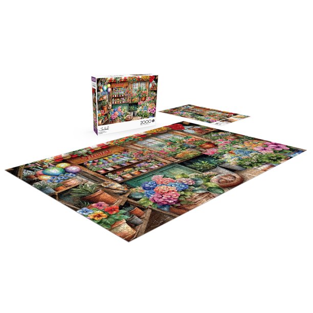 Buffalo Games The Flower Shop 2000-Piece 26.75 x 19.75-inch