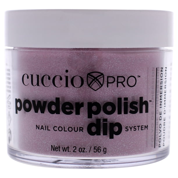 Polvo de uñas Cuccio Pro Powder Polish Nail Colour Dip System - Pink with Silver Glitter Nail Powder Dama 2 oz