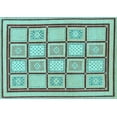 thumbnail image 1 of Ahgly Company Indoor Rectangle Abstract Light Blue Modern Area Rugs, 2' x 5', 1 of 4