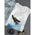 thumbnail image 3 of Pastell Jumping Whale T-shirt Women's -Ashvin Harrison Designs, Female Large, 3 of 4
