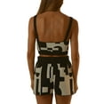 thumbnail image 4 of Douhoow 2pcs Knitted Outfits Women Sleeveless Bodycon Halter Neck Tie Dye Top + Short Set, 4 of 8