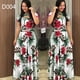 thumbnail image 2 of Elegante vestido de primavera para mujer, informal, de moda, con estampado floral, manga corta, superlargo, 2023, nuevo, a la moda, con aberturas., 2 of 5