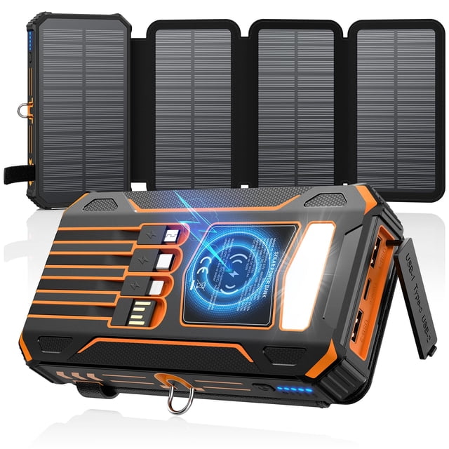 SOARAISE Cargador Solar Power Bank Inalámbrico 48000mAh