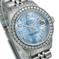 thumbnail image 3 of Pre-Owned Rolex Datejust 26MM 6916 Blue Mother of Pearl Diamond Dial Diamond Bezel Stainless Steel Jubilee Bracelet 0.8ct, 3 of 8