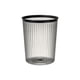 thumbnail image 1 of Inteprter Cubo de basura transparente sin tapa Cubo de basura a rayas Cubo de basura de plástico cilíndrico Gran capacidad para contenedor de Suministros de limpieza para el hogar Negro L, 1 of 6