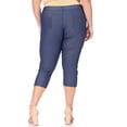thumbnail image 4 of Women's Plus Size Casual Comfy Slim Pocket Jeggings Jeans Capri Pants, 4 of 6