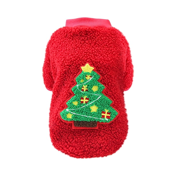 XWSHYW Ropa para Mascotas Navidad Calentador de Invierno para Perros de Navidad, Disfraz para Mascotas, Ropa para Cachorros, Estilo Navideño
