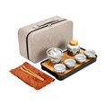 thumbnail image 3 of Juego de té portátil de con tazas, elegante tetera china para inauguración de casa, ideal para hoteles, cocinas al libre y viajes., 3 of 9