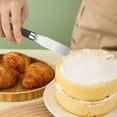 thumbnail image 6 of SSZMDLB under $5 Stainless Steel Offset Spatula, Cake Icing Spreader with Wood Handle, Baking Decorating Tool for Frosting and Cream, Professional Kitchen Utensil for Cake Making, 6 of 6