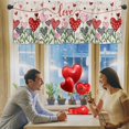 thumbnail image 4 of Valentine's Day Printed Kitchen Curtain Fabric Decorative Window for Bedroom and Home, 4 of 8