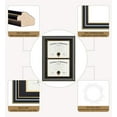 ELSKER&HOME Cornice Classica In Legno Ciliegio Per Diploma 21x28 Cm O 27x35 Cm Con Doppio Tappetino Nero E Oro - 3