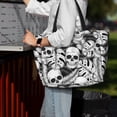 thumbnail image 7 of Xecao Skull and palm leaves for versatile beach bag for women includes zipper pockets and waterproof material, ideal for vacations and adventures., 7 of 7
