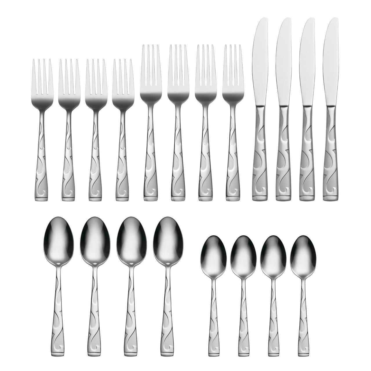 Oneida Legend 20 Piece Casual Flatware Set, Service for 4