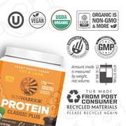 Sunwarrior Classic Plus Protein Chocolate Organic Vegan Protein Powder with BCAA 375g