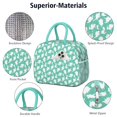 thumbnail image 4 of Womens LightGreen Cartoon Dinosaurs Silhouettes Pattern Lunch Box for Work,Insulated Lunch Bag for Women,Loncheras Para Mujer,Leakproof Adult Lunch Bag for Work,Beach,Travel,Picnic,Camping, 4 of 7