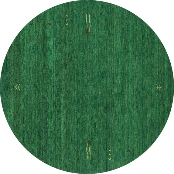 Ahgly Company Indoor Round Abstract Light Blue Contemporary Area Rugs, 7' Round