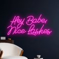 thumbnail image 2 of Handmadetneonsign Hey Babe Nice Lashes Neon Sign, Hey Babe Nice Lashes Led Art Decor, Home Wall Decor, 2 of 5