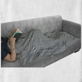 thumbnail image 6 of Chevron Soft Flannel Fleece Blanket, Grunge Geometric Zigzag Stripes Contemporary Style Shapes Arrangement, Cozy Plush for Indoor and Outdoor Use, 70" x 90", Slate Blue and Eggshell, by Ambesonne, 6 of 6
