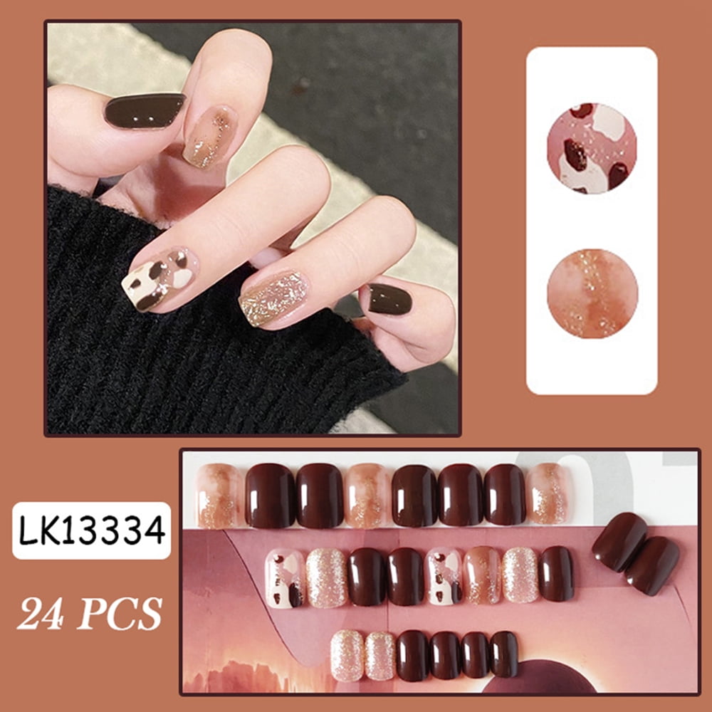 Glossy Press on Nail Cute Colorful Long Lasting Nail Natural Wear for
