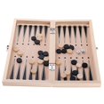 thumbnail image 2 of QualitChoice Folding Wood Chess Set - Handcrafted Pieces Extra Board with Dark Wood 24x24cm, 2 of 6