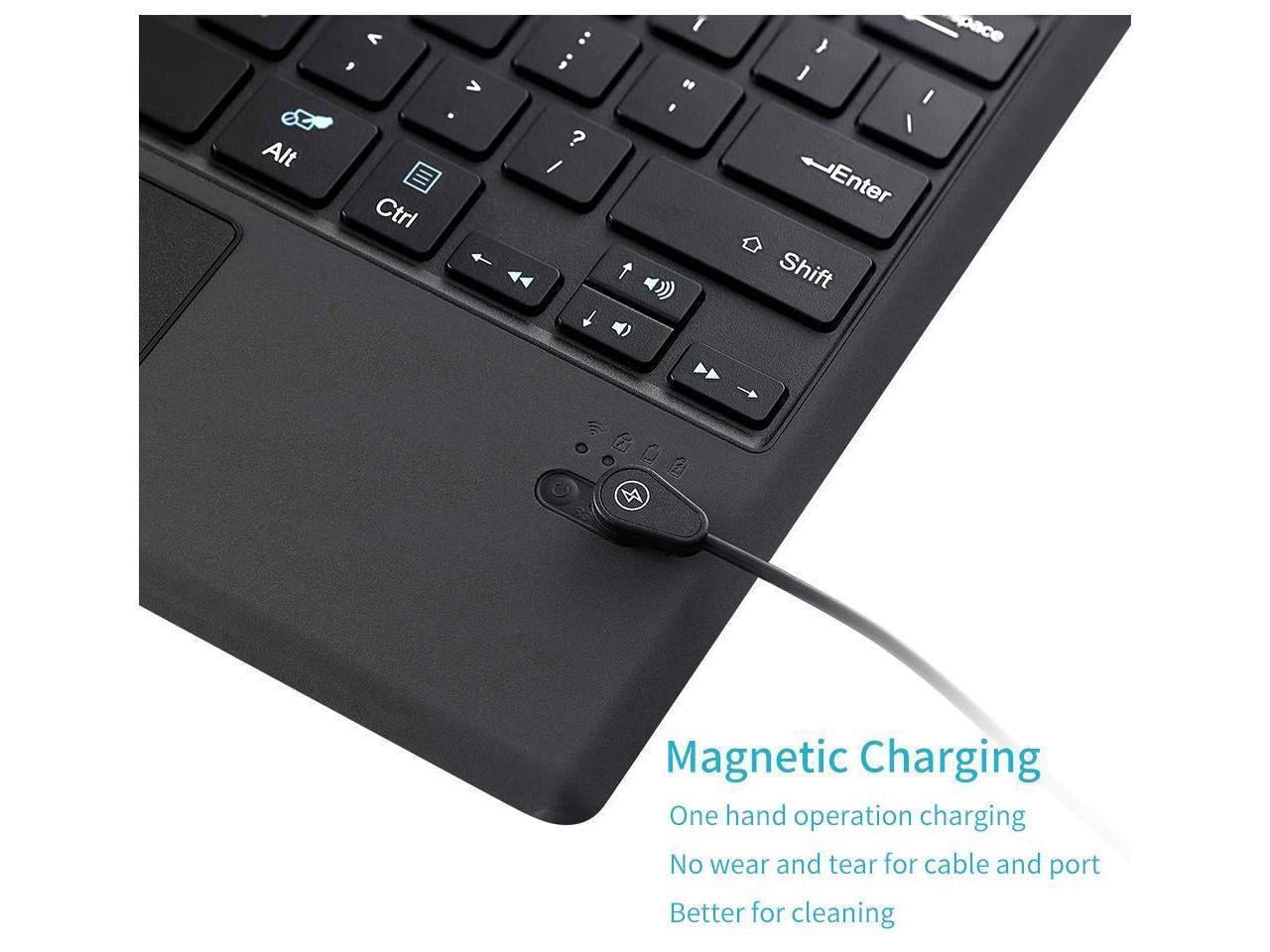 Werleo Ultra-Slim Wireless Bluetooth Keyboard with Trackpad for Surface Pro,Black