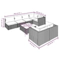 thumbnail image 4 of vidaXL 8 Piece Garden Lounge Set with Cushions Brown Poly Rattan, 4 of 5