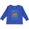 thumbnail image 3 of Inktastic Born to Fish Boys or Girls Long Sleeve Toddler T-Shirt, 3 of 5