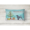 thumbnail image 2 of Carolines Treasures BB2986PW1216 Portuguese Water Dog Merry Christmas Tree Canvas Fabric Decorative Pillow, 12H x16W,, 2 of 3
