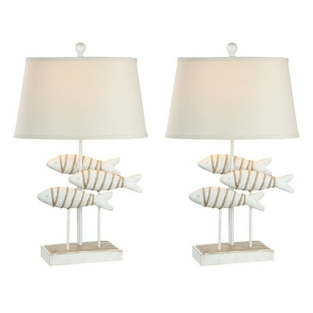 Madison Fish - Madison Avenue Furniture International Seahaven Fish Coastal Table Lamp - Antique White