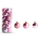thumbnail image 3 of Juego de adornos para árboles de Navidad | Bolas de bolas de purpurina de 30mm | Paquete de 24 decoraciones colgantes irrompibles | Plástico galvanizado | Decoración de fiestas en casa | Fácil de, 3 of 7