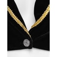 thumbnail image 6 of YEAHDOR Womens Showman Tailcoat Costume Circus Ringmaster Tuxedo Jacket Halloween Velvet Swallow-Tailed Coat Party Wear Black XL, 6 of 7