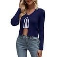 thumbnail image 6 of Women's Cardigans Open Front Long Sleeve Lace up Lightweight Cardigan Sweaters for Women, 6 of 9
