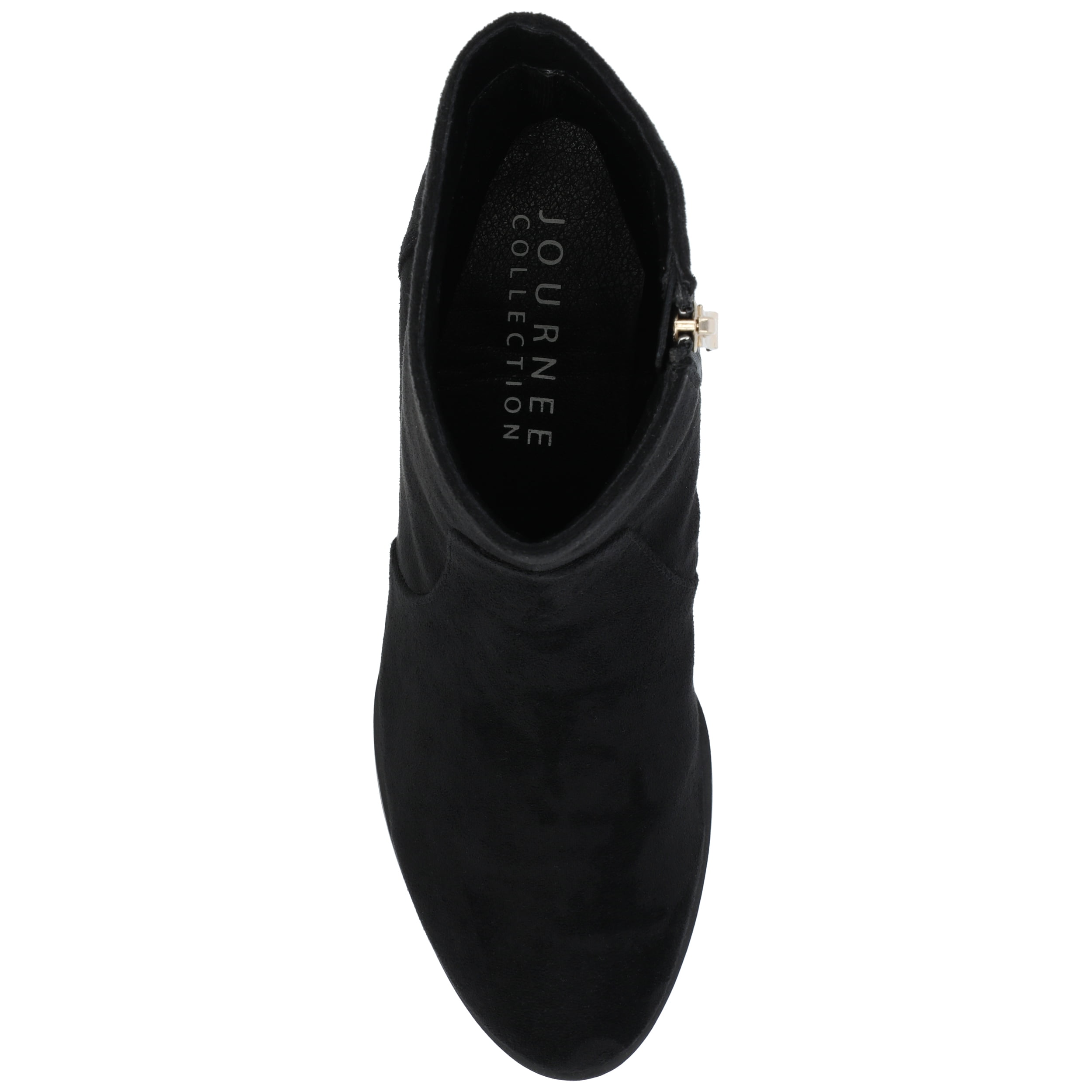 Journee Womens Hayven Stacked Block Heel Almond Toe Booties, Widths Available